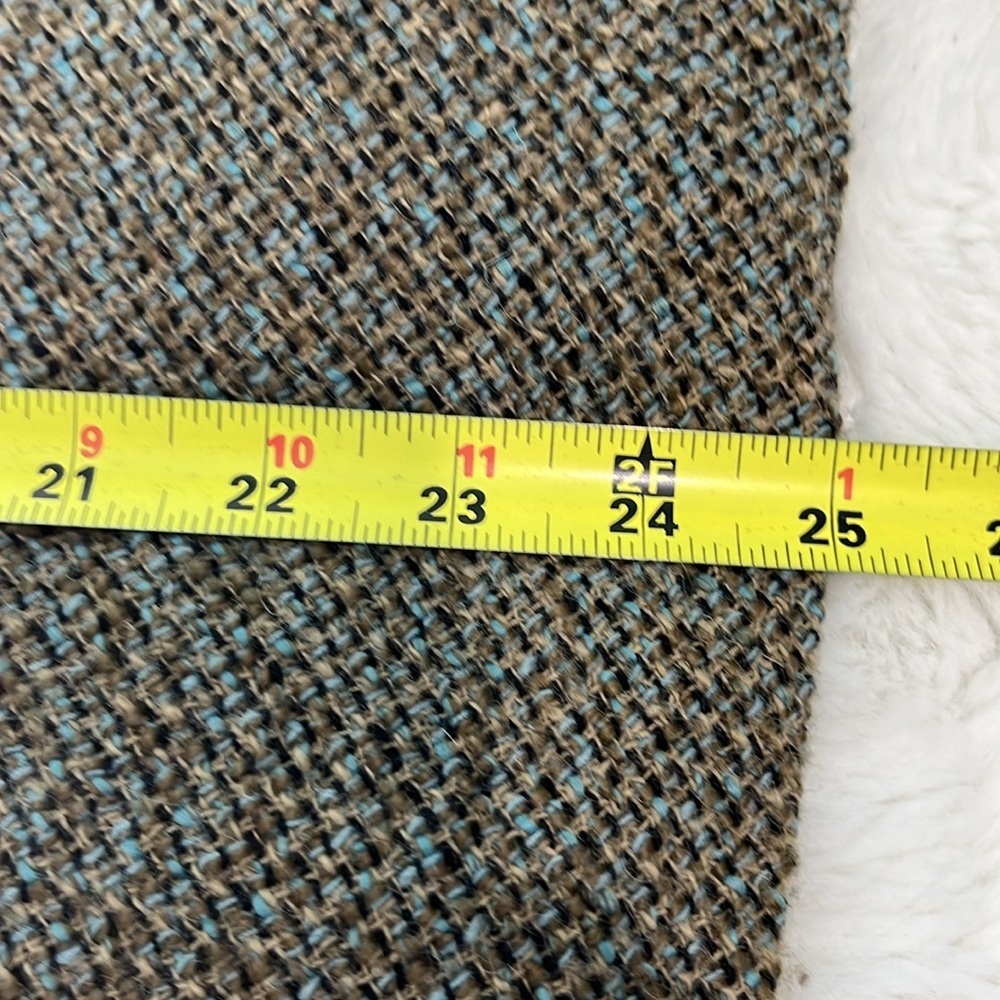 Y2K Tweed Mini Skirt Brown A-Line Vintage High Waisted - Picture 9 of 9